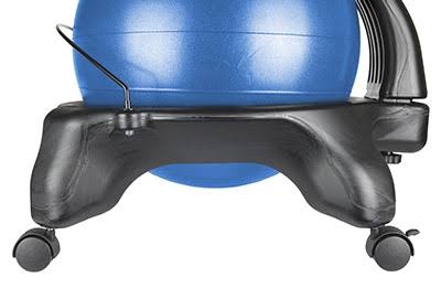 Blue Plastic Mobile Ball Chair with Back O39191