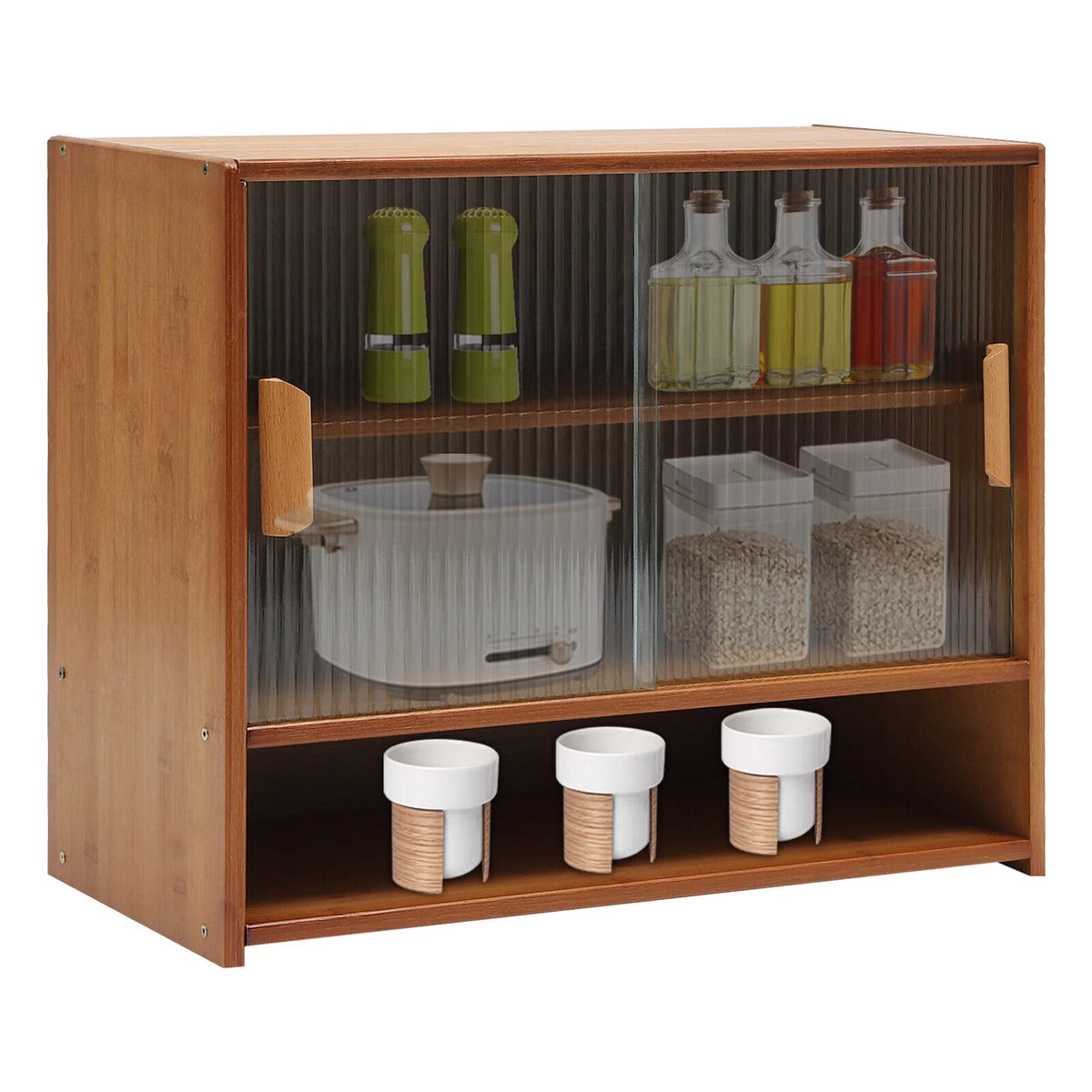 Small Kitchen Cabinet Sideboard with Sliding Door I91191