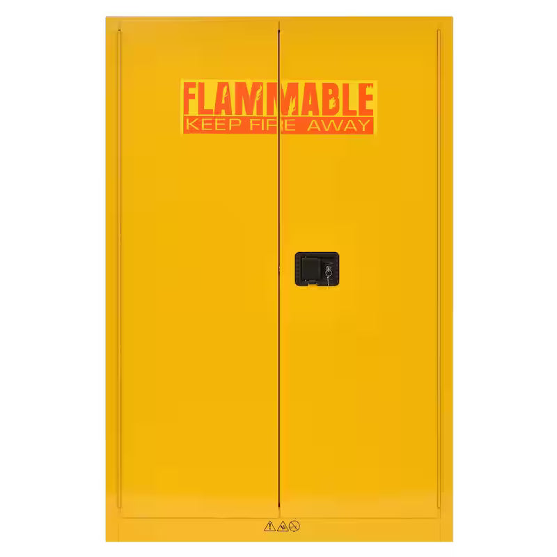 Yellow Steel Freestanding Garage Cabinet I2917