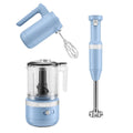 Blue Velvet Cordless Hand Mixer, Hand Blender & Food Chopper E31018