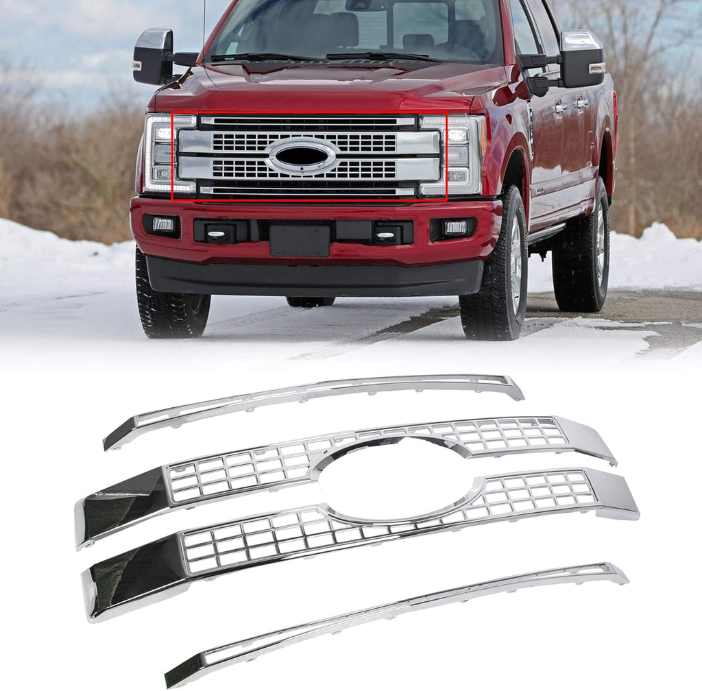 Chrome Front Hood Bumper Grille 4PCS M12624