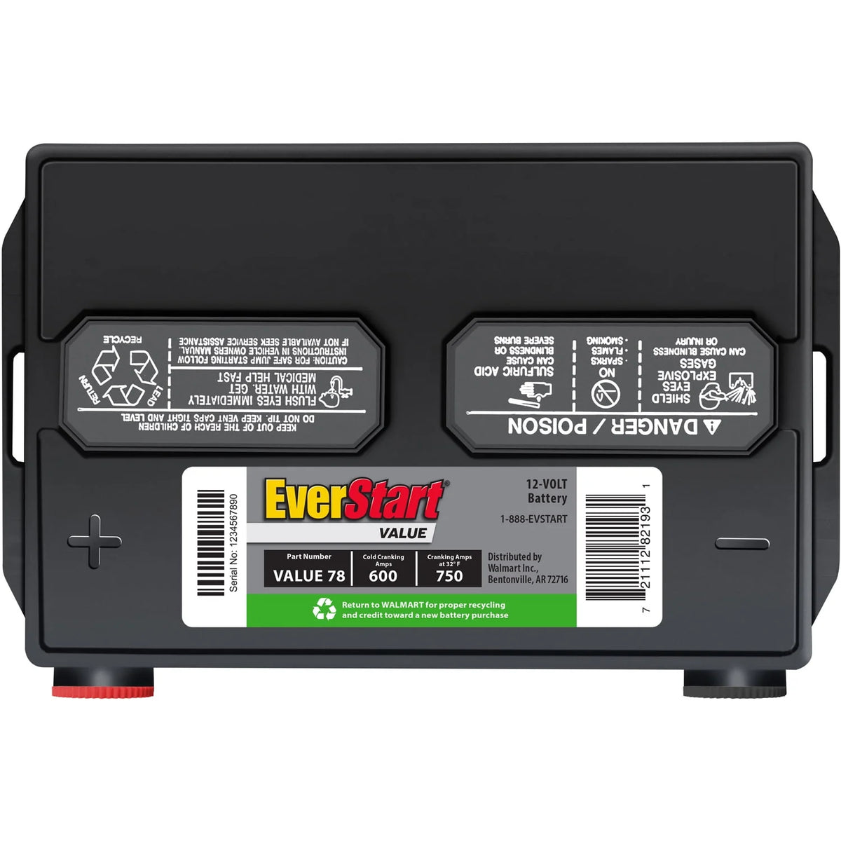 Lead Acid Automotive Battery Group Size 78 12 Volt 600 CCA N276516
