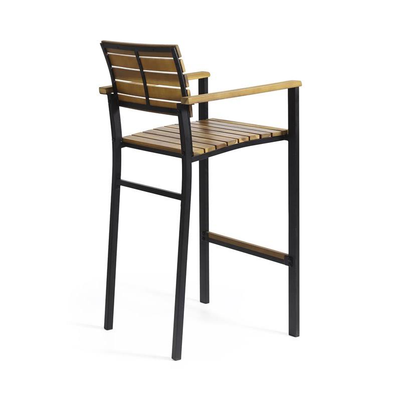 Acacia Wood Barstool Set of 4 U432476