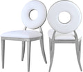 White Faux Leather Dining Chair Set of 2 P46560