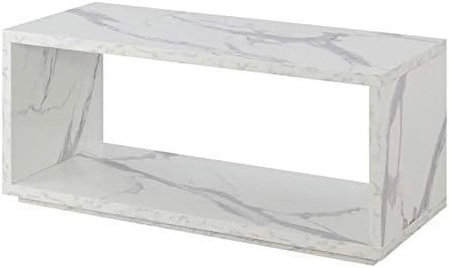 Square Faux White Marble Coffee Table N91534