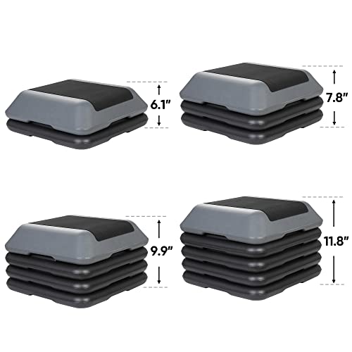 16" x 16" Adjustable Aerobic Stepper Platform with 4 Risers V27924