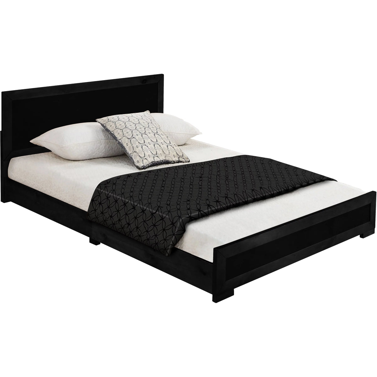Queen Black Platform Bed Z973