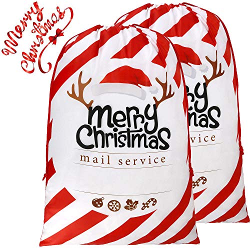 Extra Large Reusable Christmas Drawstring Gift Bags O90175