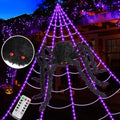 Giant Spider Halloween Projector with Spider Webs Lights Set V9824