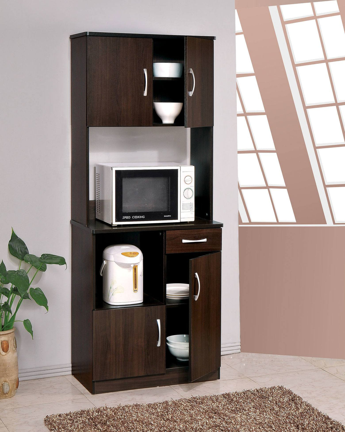 Espresso Kitchen Cabinet E958889