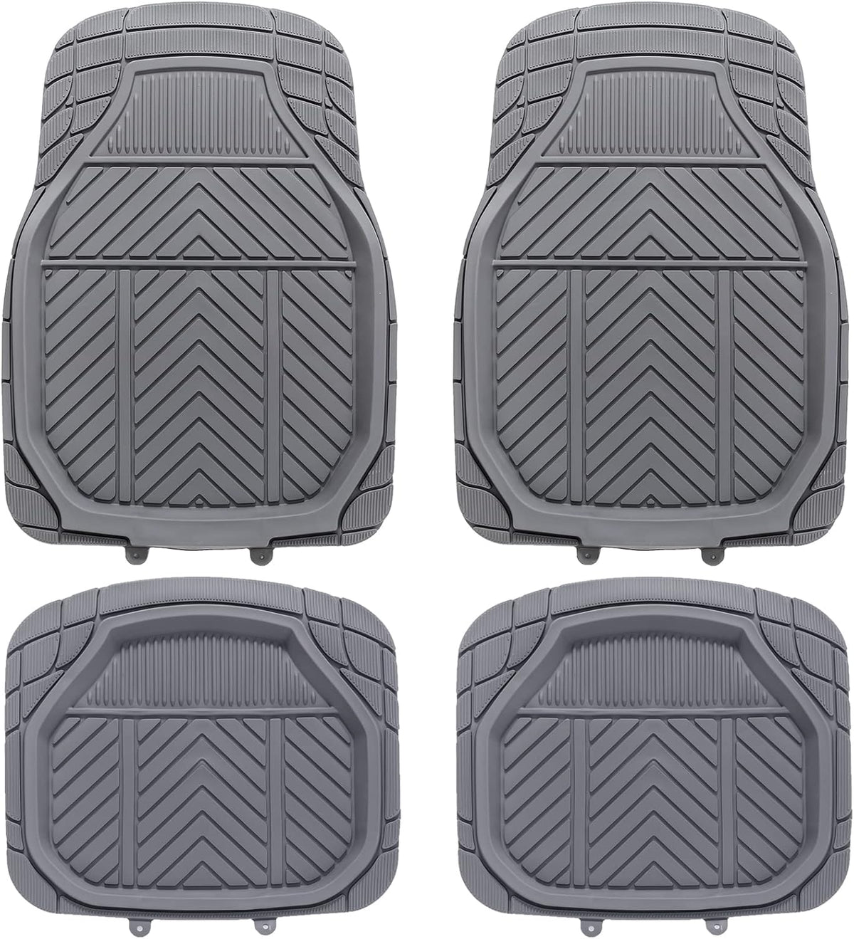 Heavy Duty Rubber Floor Mat 4pc Black Z61013