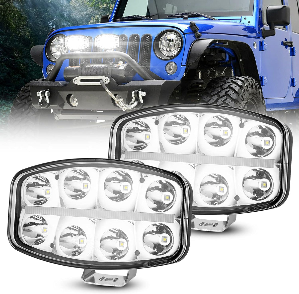 LED Work Light Driving Fog Light Off-Road Light LED Pods Flood & Spot Combo Beam Pack of 2 R85229
