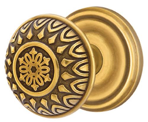 Antique Brass Passage Door Knob Set M9494