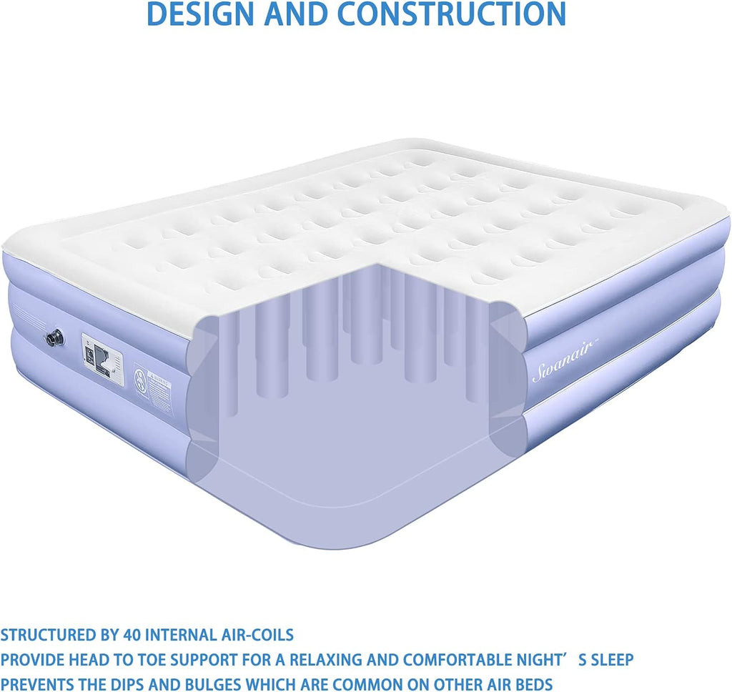 Queen 18 Raised Air Mattress with Built-in Pump V563621