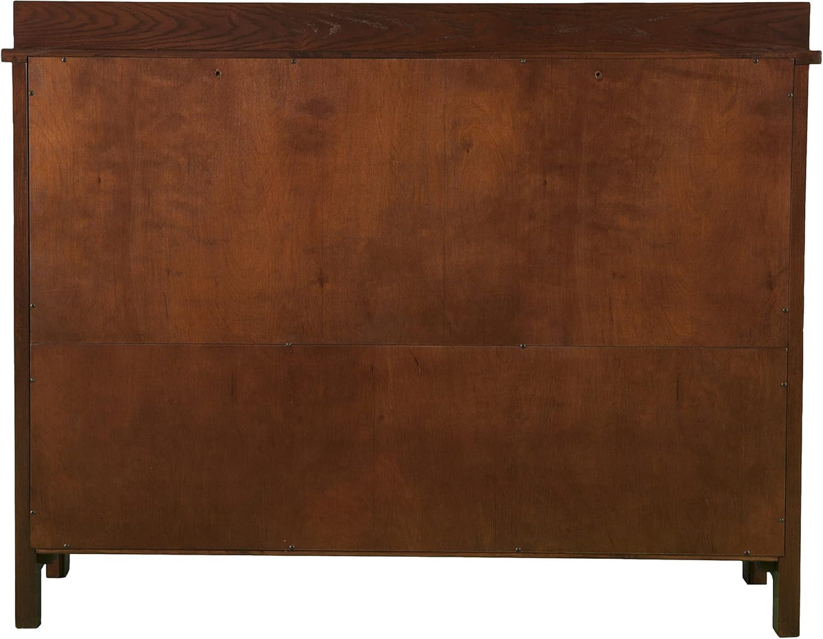 Red Washed Sideboard & Curio X27729