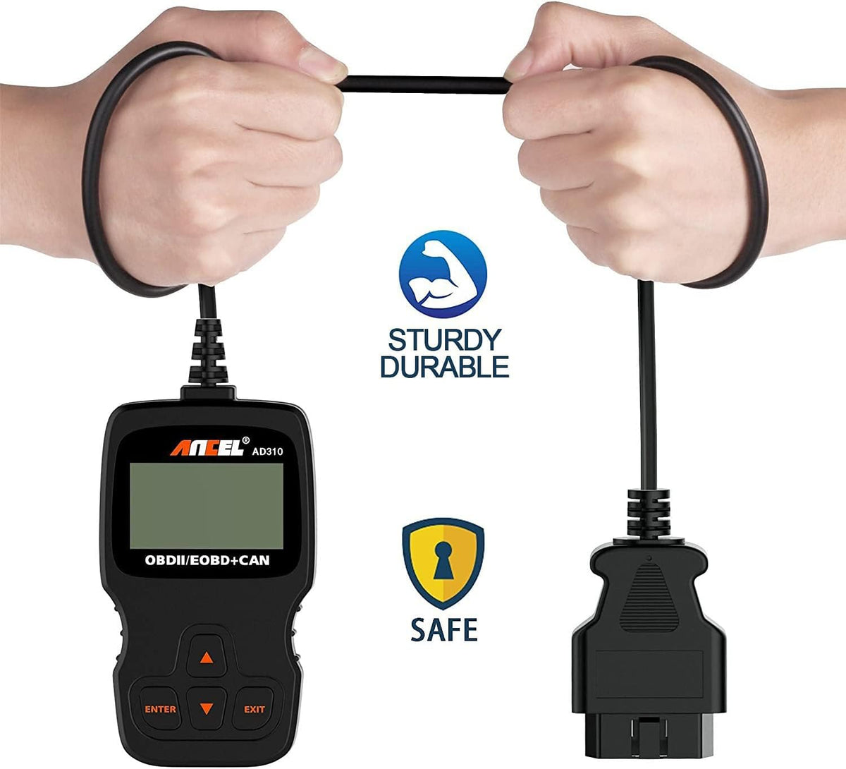 OBD II Scanner Car Engine Fault Code Reader Black Pack of 2 A555