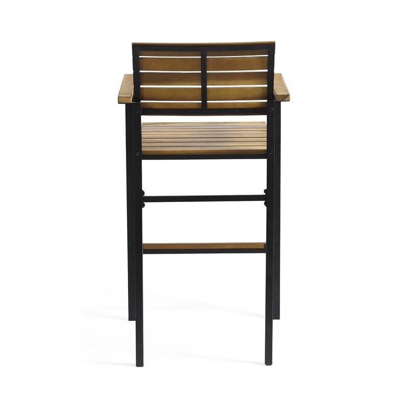 Acacia Wood Barstool Set of 4 U432476