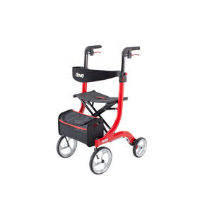 Aluminum Rollator, Tall Height, 10x22 Casters, Red Frame L835