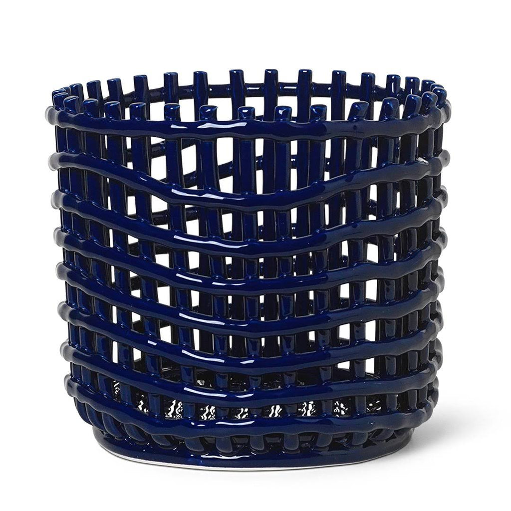 Ceramic Basket Off-White Small P20996
