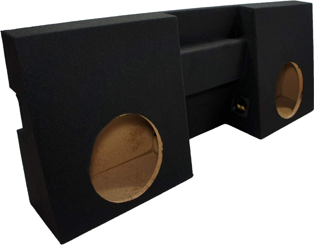 Compatible with 2005-UP Toyota Tacoma Double Cab Truck Dual 10 Sub Box Enclosure & Amp B715