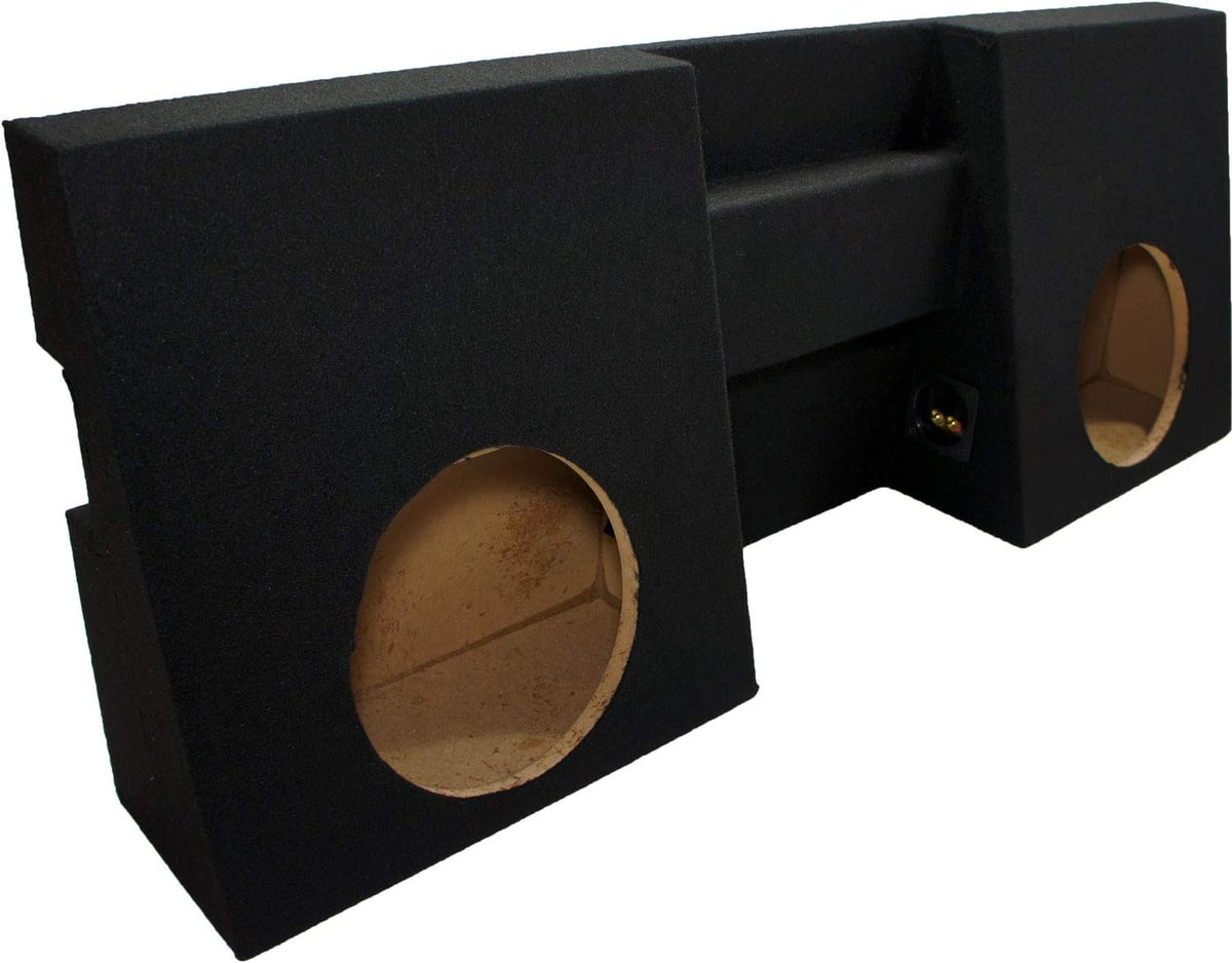 Compatible with 2005-UP Toyota Tacoma Double Cab Truck Dual 10 Sub Box Enclosure & Amp B715
