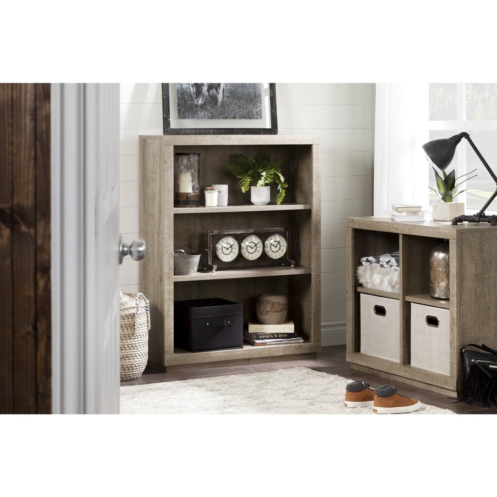 3 Shelf Weathered Oak Bookcase X39071