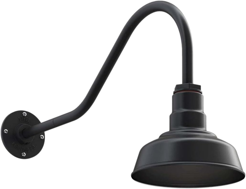 8 inch Dome 16 inch Gooseneck Outdoor Wall Mounted Barn Light X41161