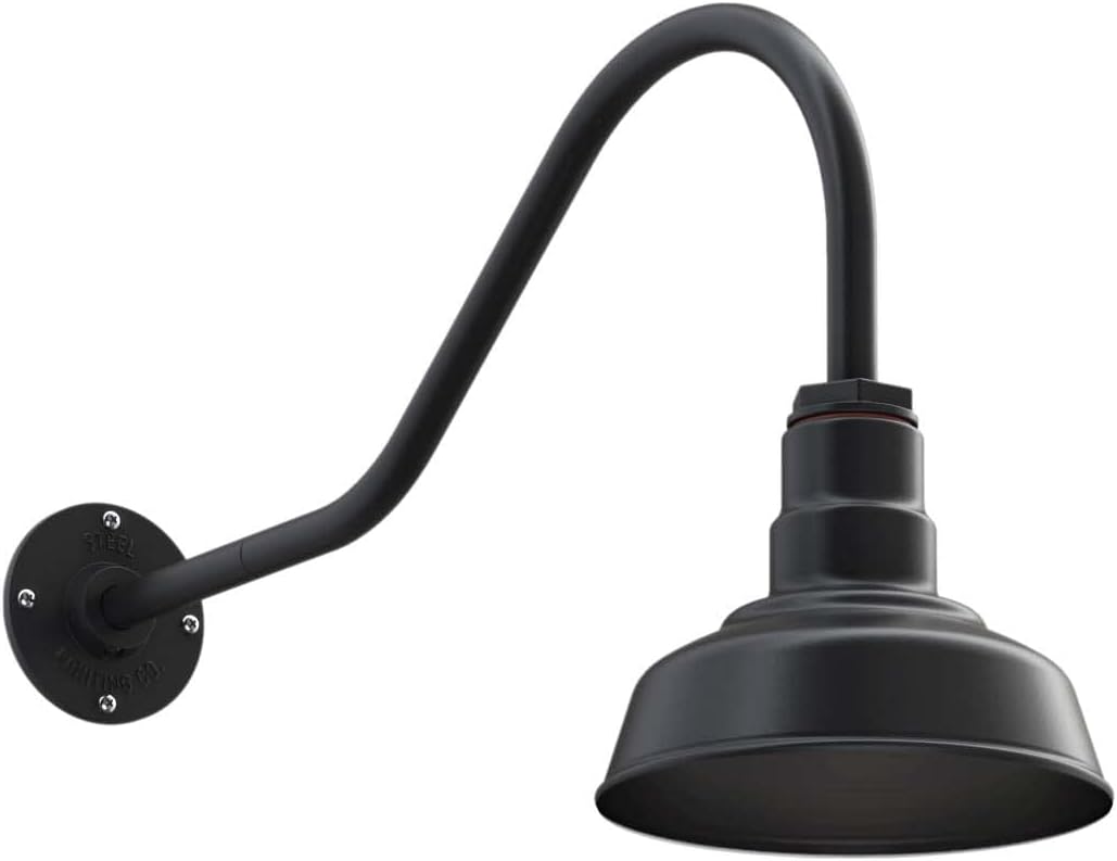 8 inch Dome 16 inch Gooseneck Outdoor Wall Mounted Barn Light X41161