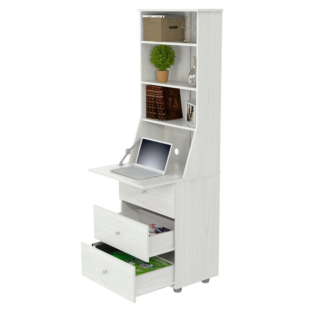 Washed Oak 3-Shelf Bookcase D875709