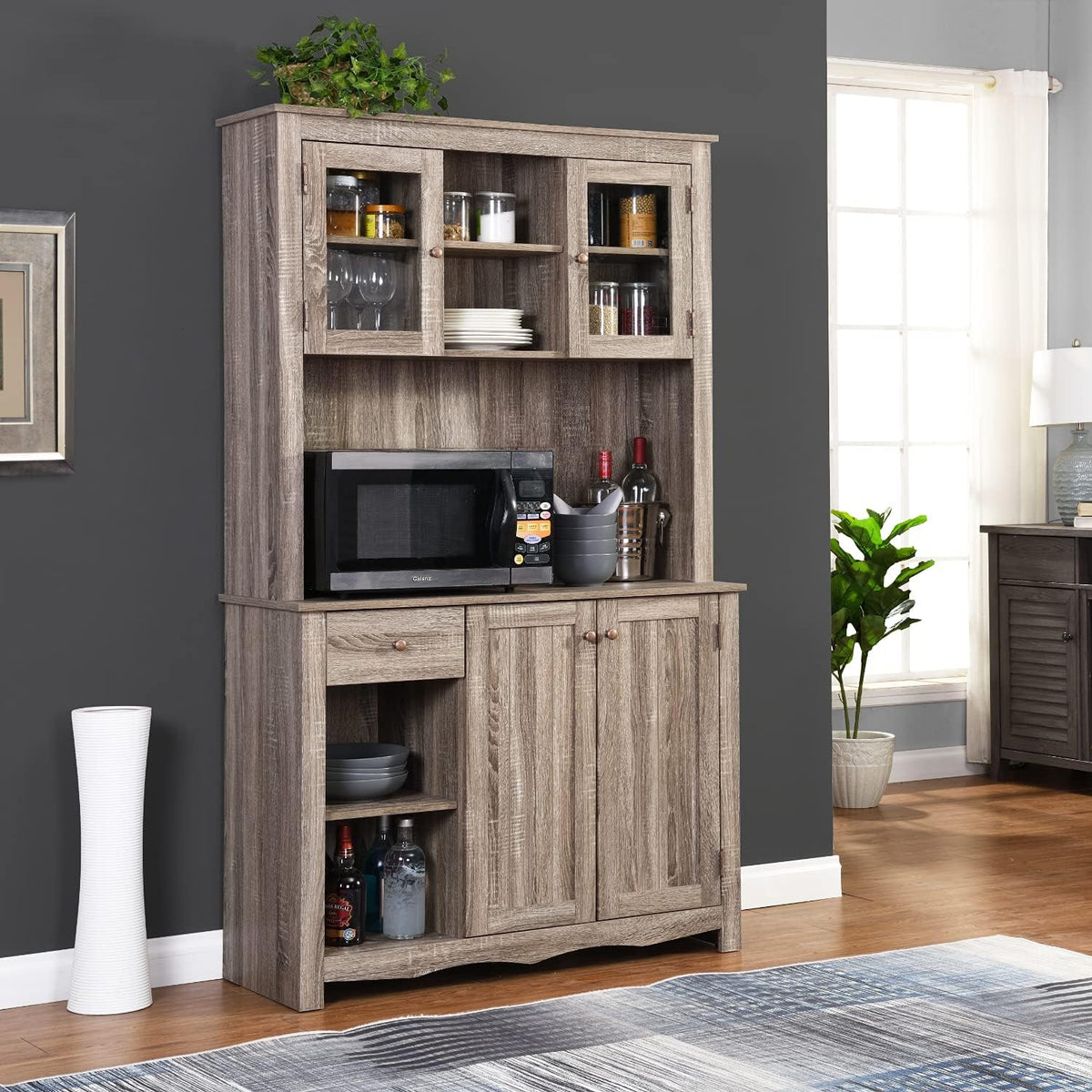 Grey China Cabinet Z684