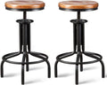 Metal Adjustable Height Bar Stool Set of 2 V561236