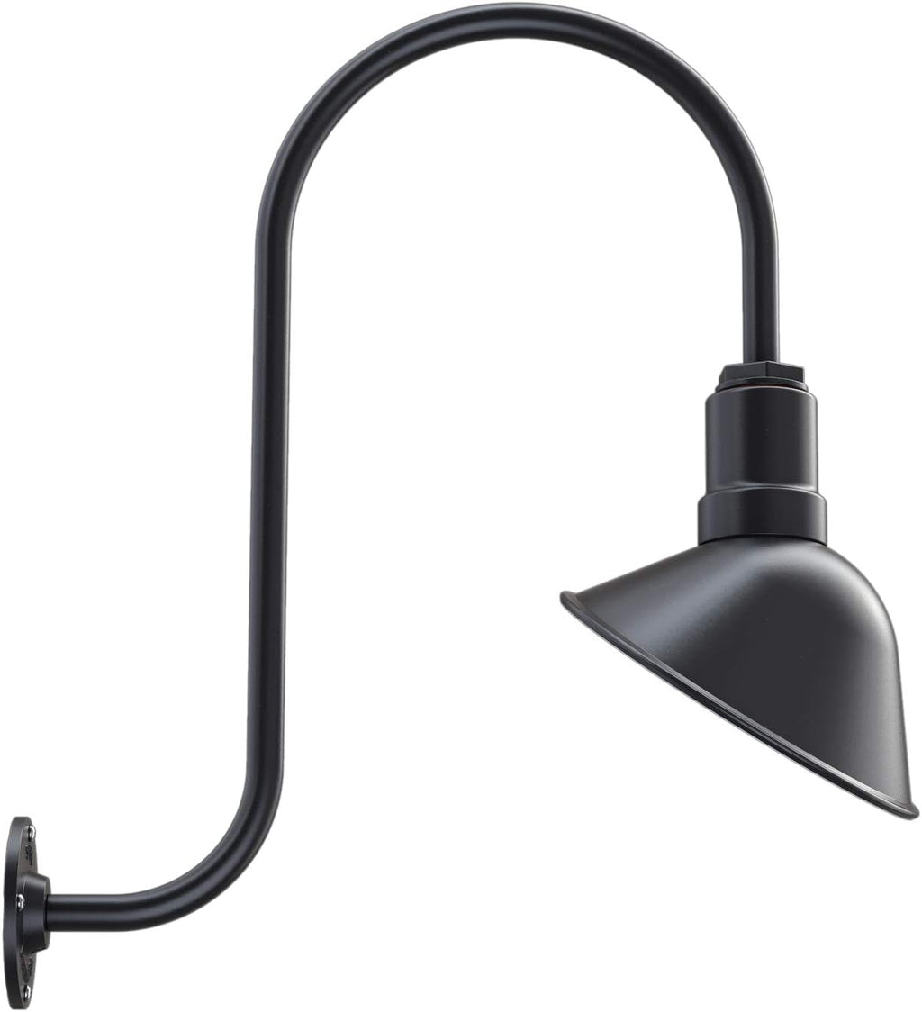 9 inch Dome 11 inch Straight Arm Matte Black Sign Light J811