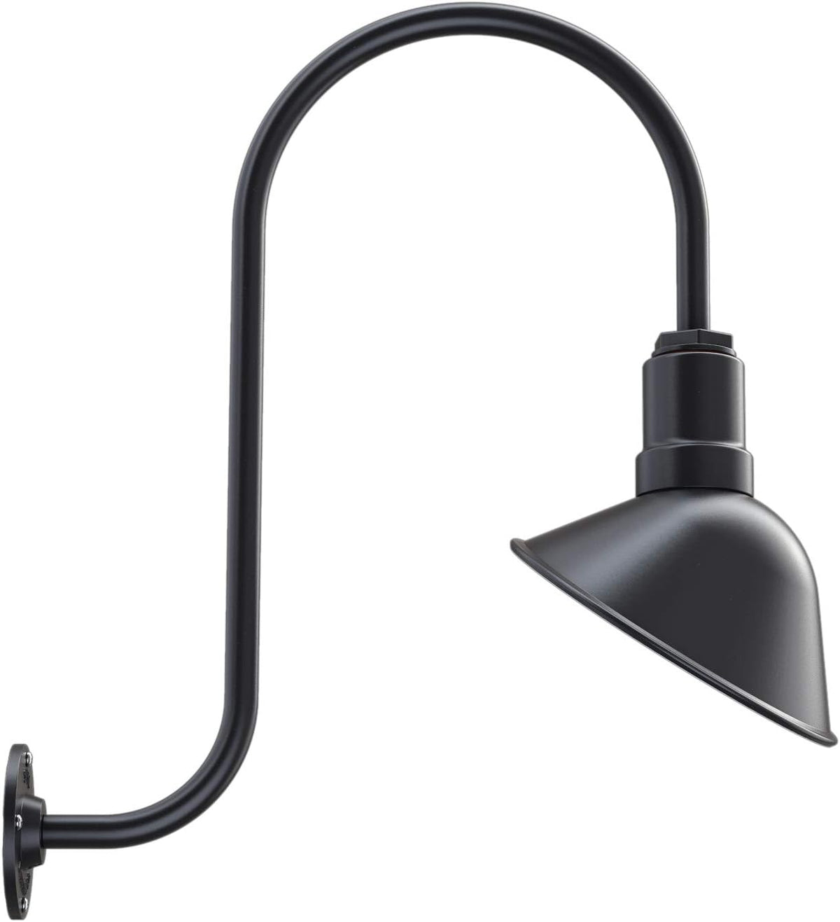 9 inch Dome 11 inch Straight Arm Matte Black Sign Light J811