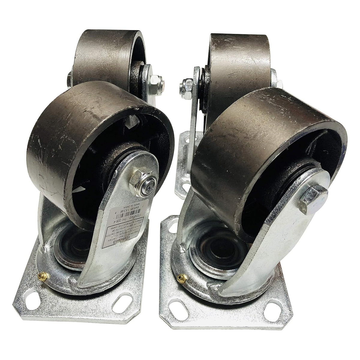 5 Large Steel Wheel Casters 2 Swivel 2 Fixed C37900