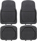 Heavy Duty Rubber Floor Mat 4pc Black Z61013