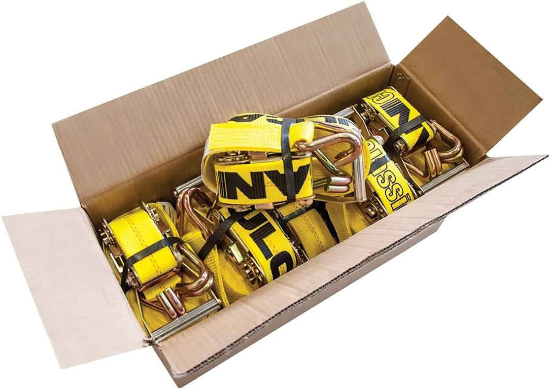 2 Inch x 27 Foot 8 Pack Ratchet Strap with Wire Hooks Y92695