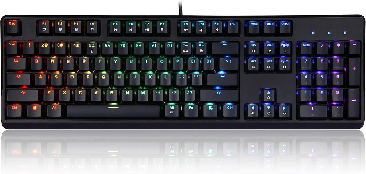 Wired USB Mechanical Gaming Keyboard with RGB Backlighting Q6069
