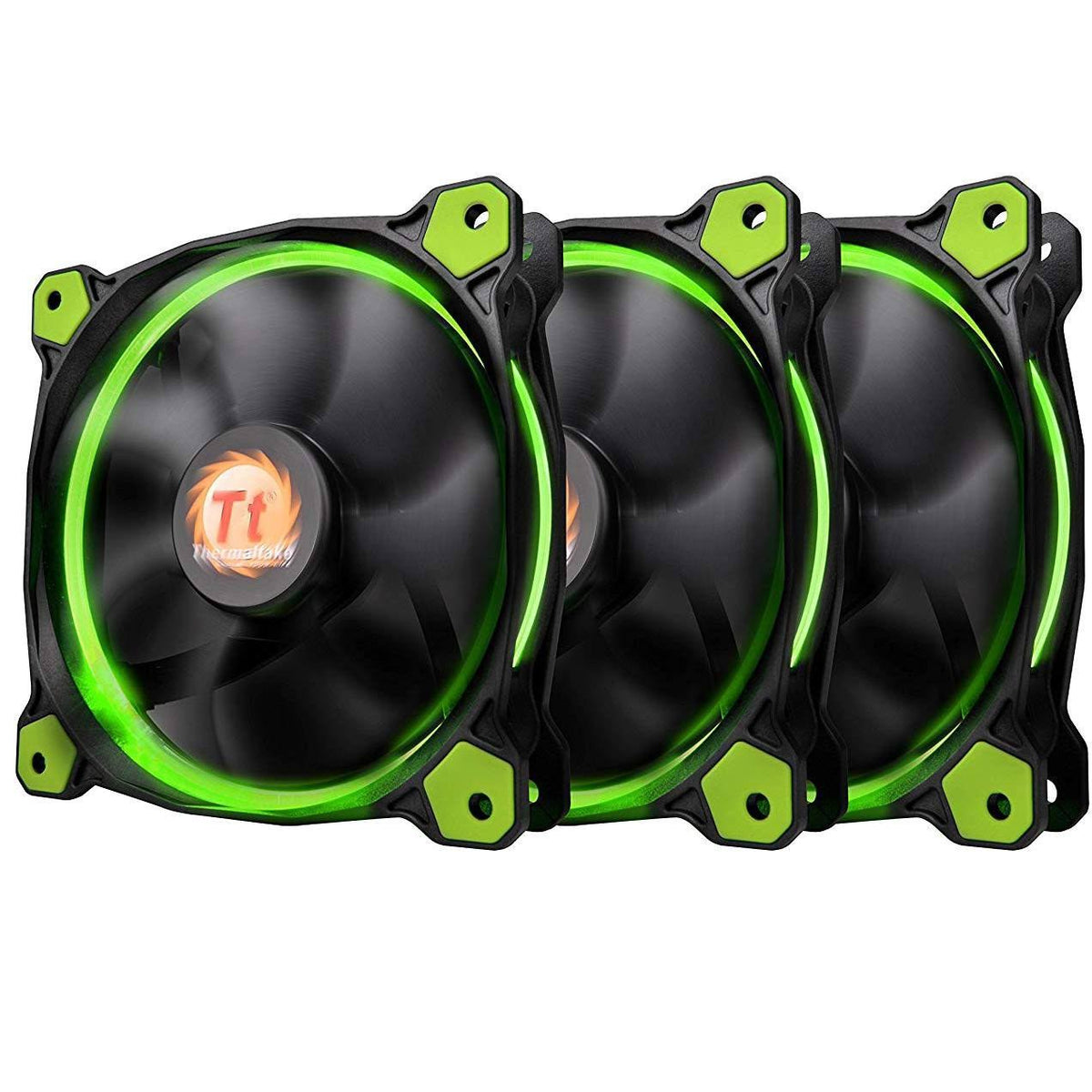 120mm Green LED Case Fan 3 Fans Pack B3682