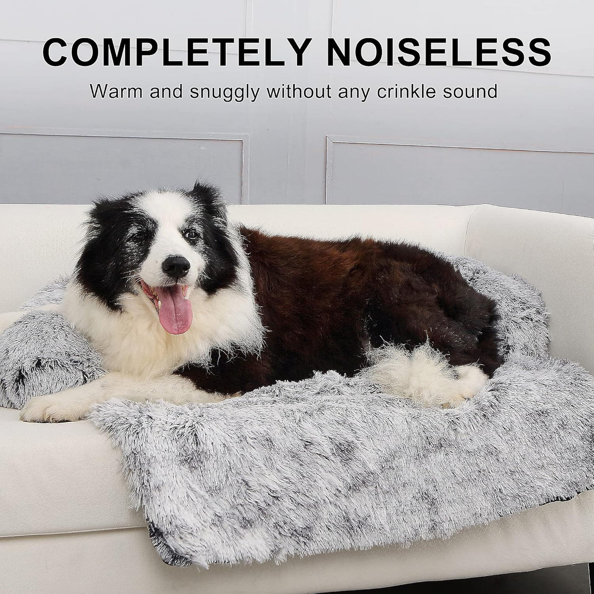 Fluffy Plush Dog Bed with Removable Washable Cover Pack of 2 X136532
