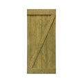 24-in x 84-in Jungle Green Stained Pine Wood Barn Door Z53285