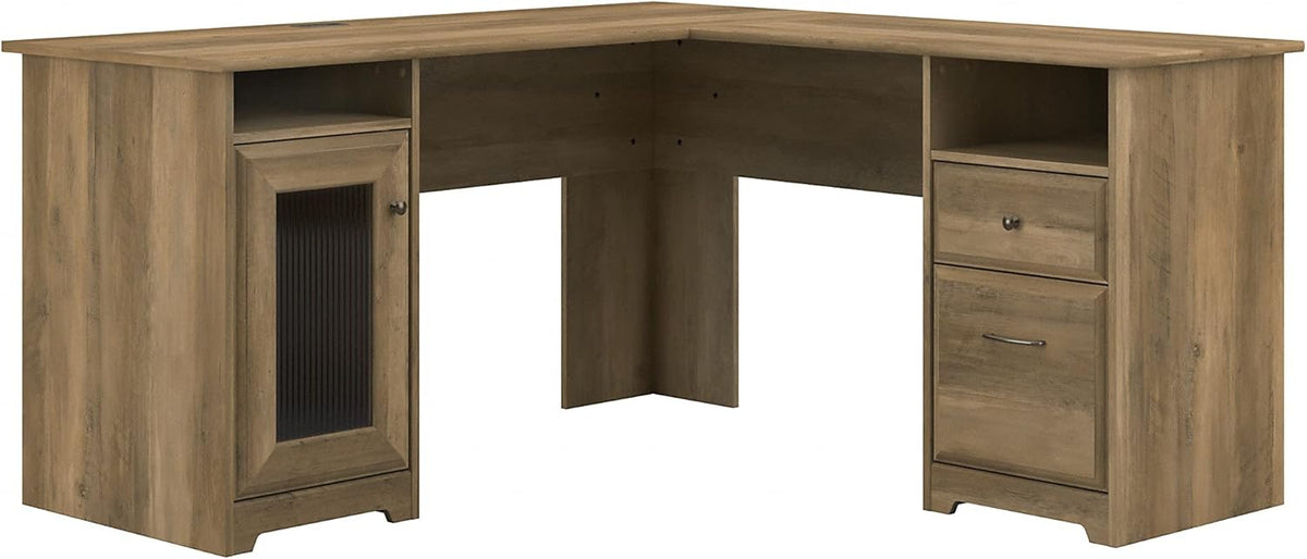 L Shape Desk, 60W, Ash Gray E4920