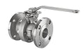 1x22 Flanged Carbon Steel Ball Valve Inline C6535
