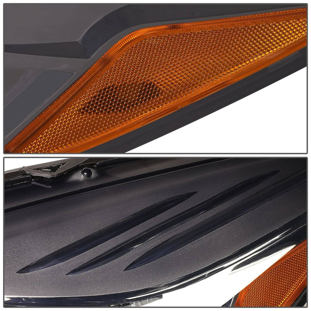 Smoked Housing Amber Corner Headlamp Pair I3764