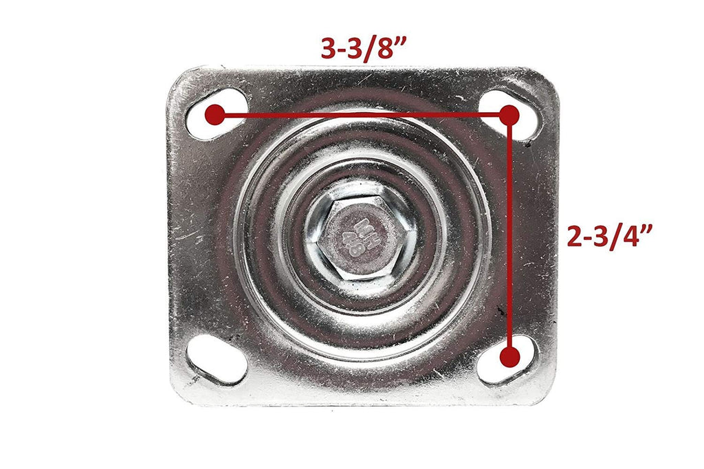 5 Large Steel Wheel Casters 2 Swivel 2 Fixed C37900