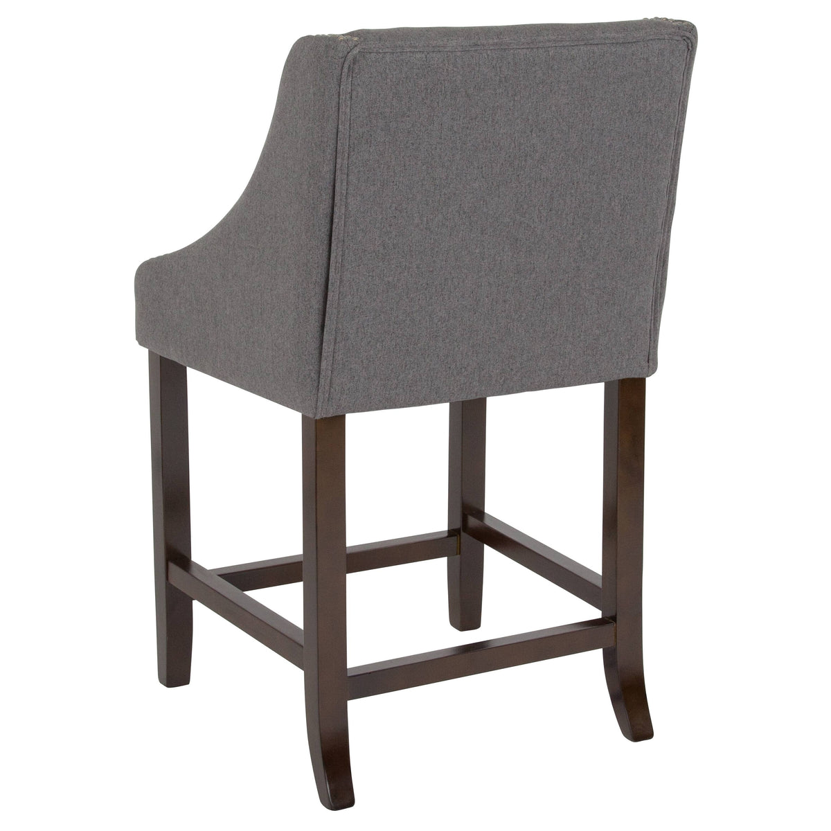 Light Grey Fabric Counter Height Stool B47730