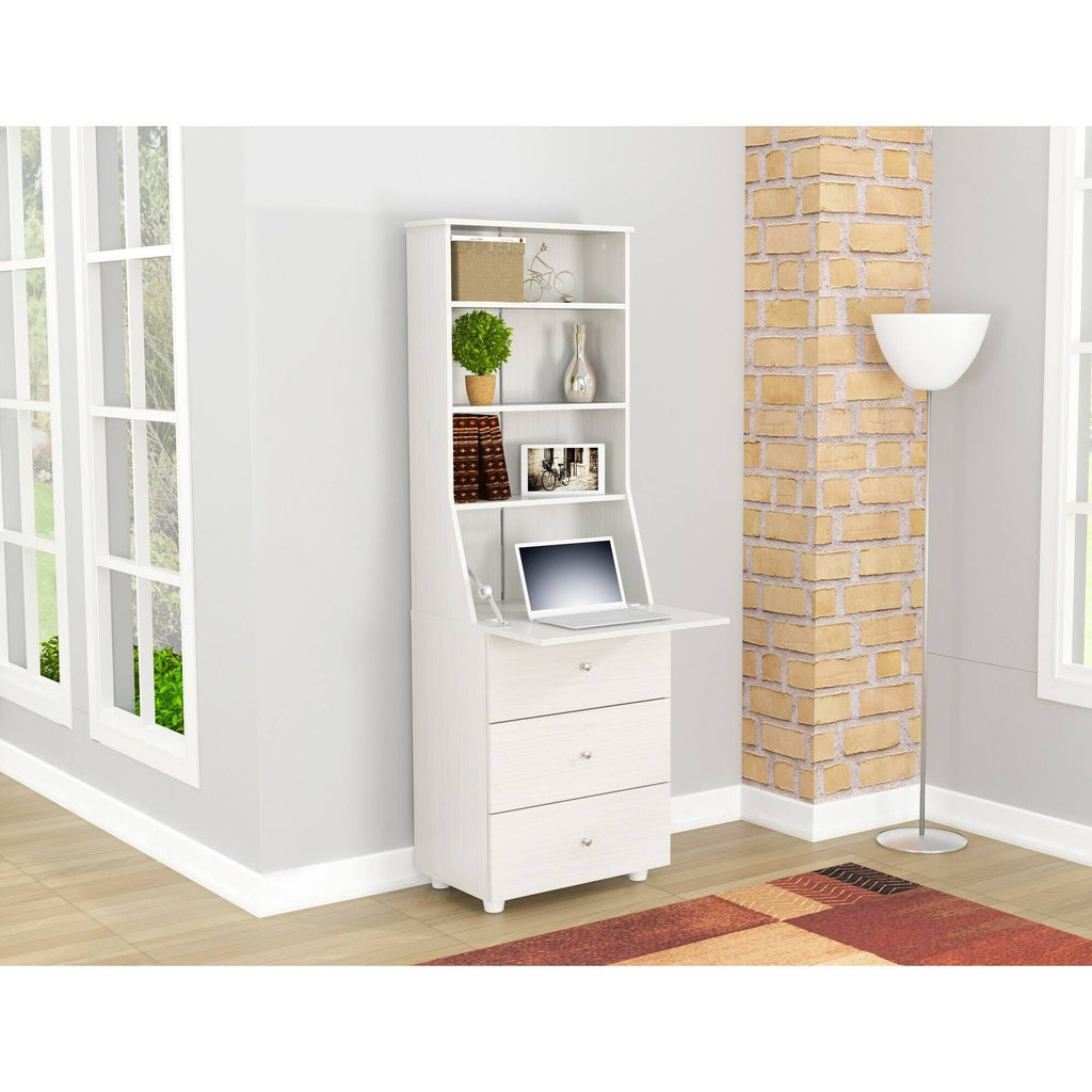 Washed Oak 3-Shelf Bookcase D875709