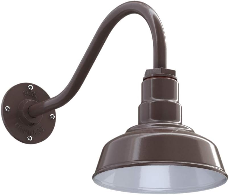 8 inch Dome 16 inch Gooseneck Outdoor Wall Mounted Barn Light X41161