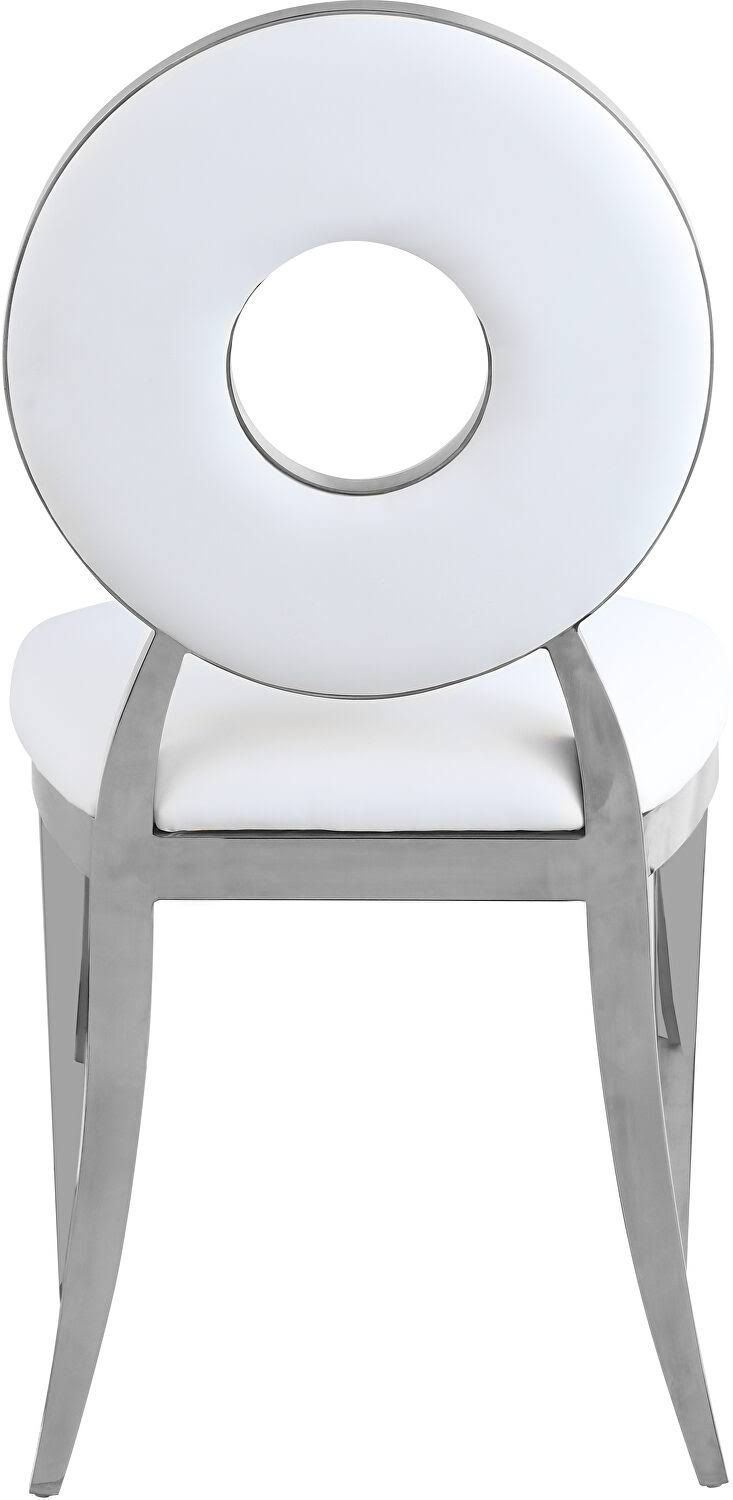 White Faux Leather Dining Chair Set of 2 P46560