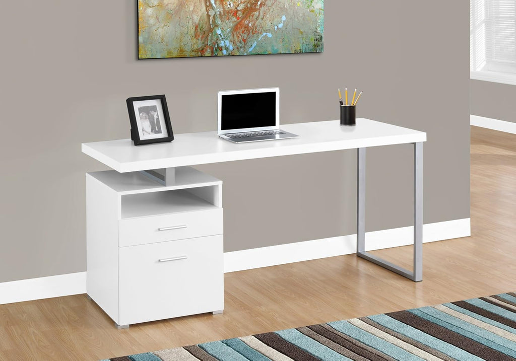 Cappuccino Computer Desk with Drawers and File Cabinet D189346