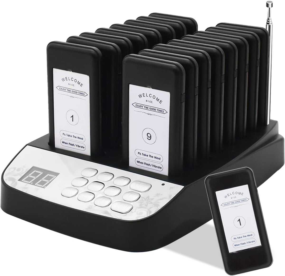 Wireless Restaurant Pager System with Vibration V78802